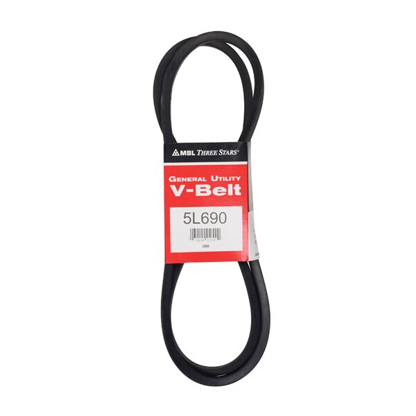 Mbl Mitsuboshi FHP General Utility V-Belt 0.63 in. W X 69 in. L For Fractional Horsepower Motors 5L690A - main